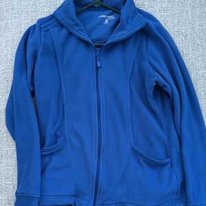 Butter-Soft Blue Fleece Zip-Up Jacket perfect for Medical Field
